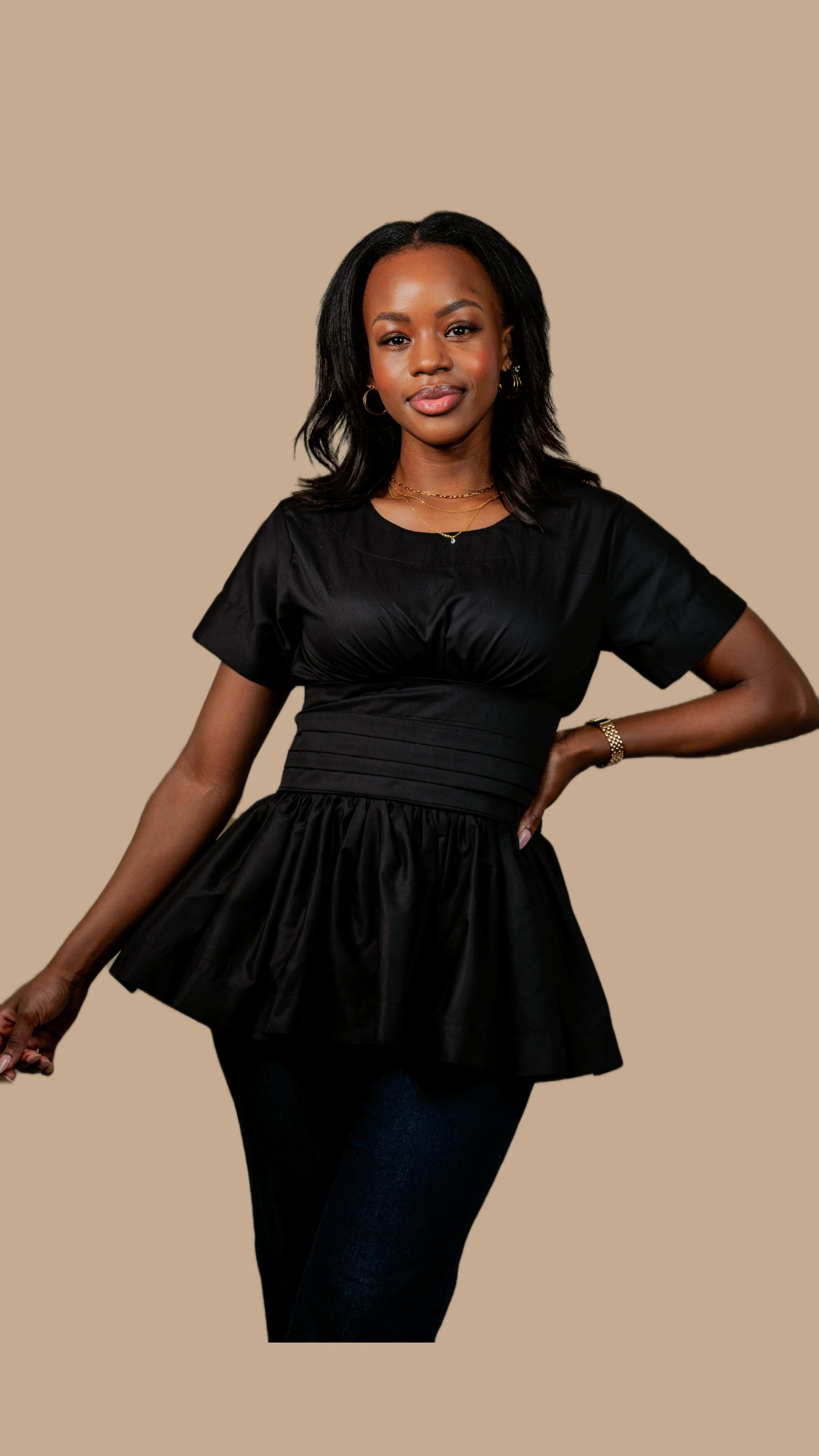 Lulu Peplum Top | Black 5