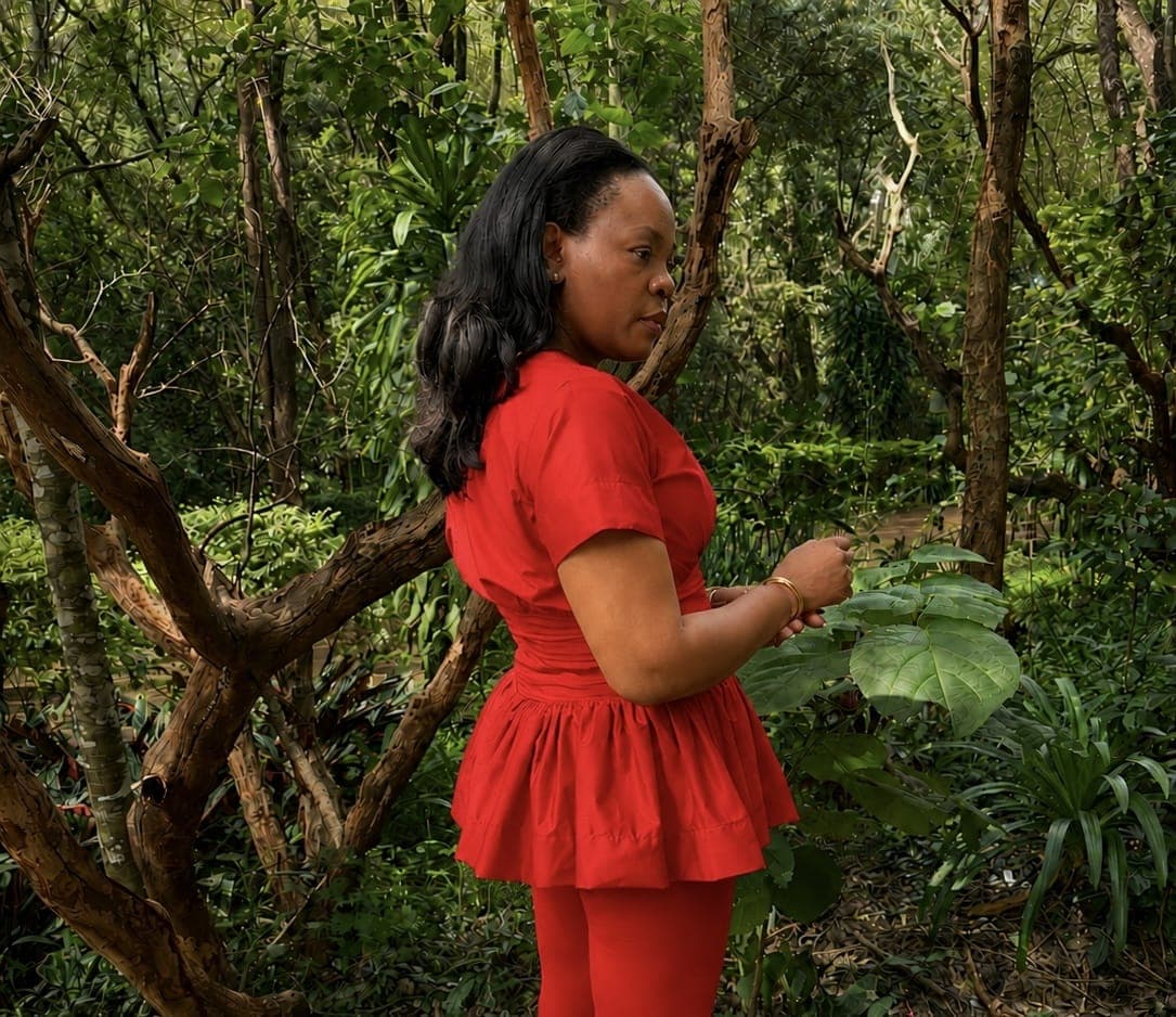 Lulu Peplum Top — Red 2